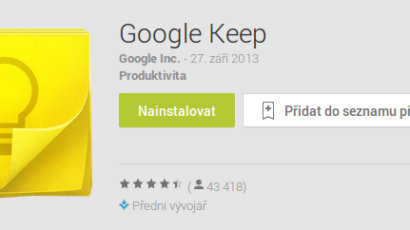 Zapomínáte? Vyzkoušejte Google Keep